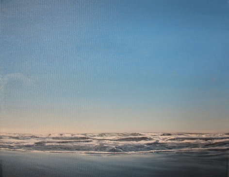 Kevin Muente's painting of Pacific Ocean looking east from Beach 1, Kalaloch, Olympic Peninsula, July 2008