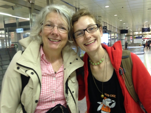 Wyn and Britt Kelley at Narita airport